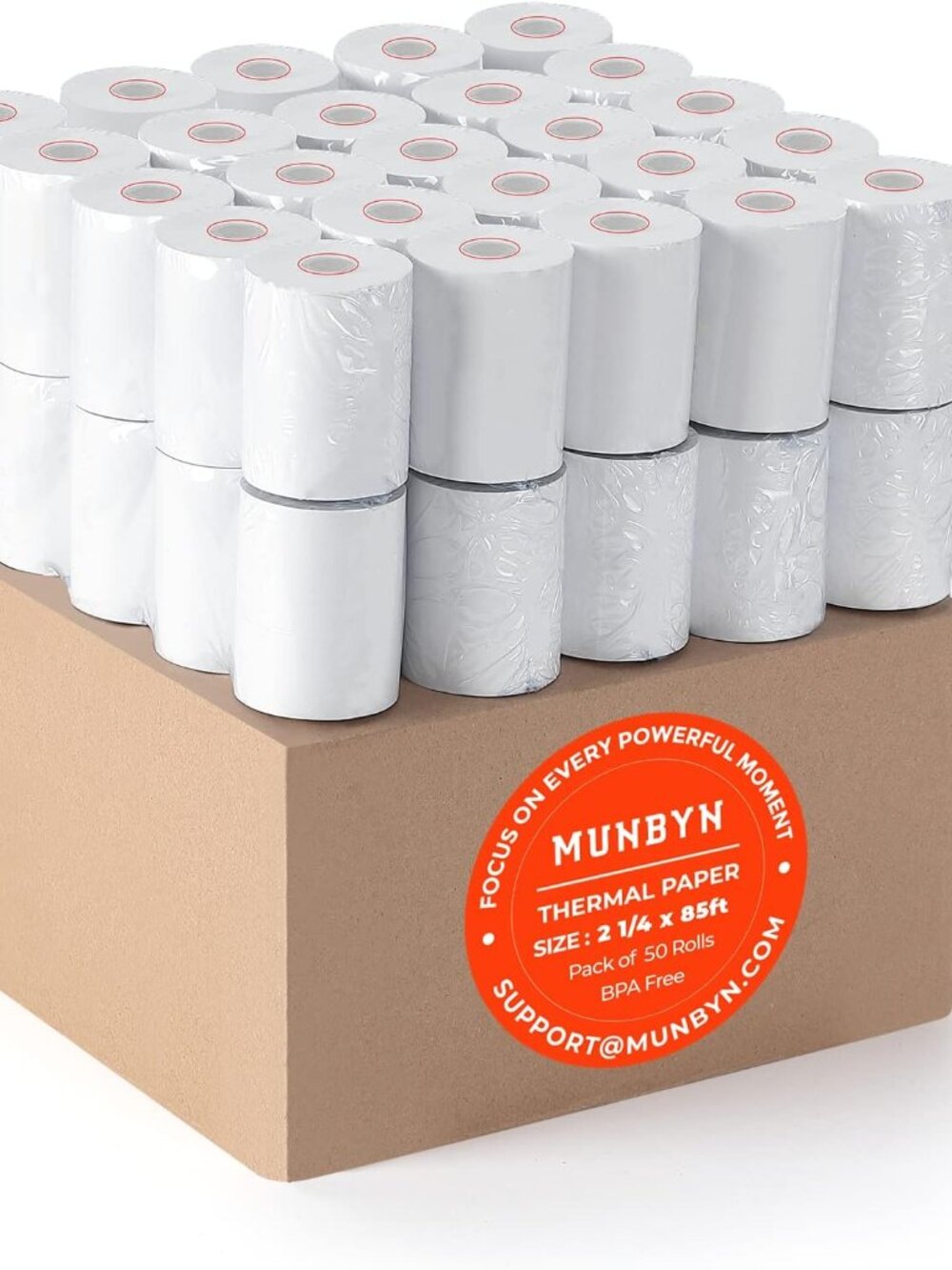 2 1/4" X 85 ft Thermal Receipt Paper 50 Rolls Cash Register Paper Rolls Fits for